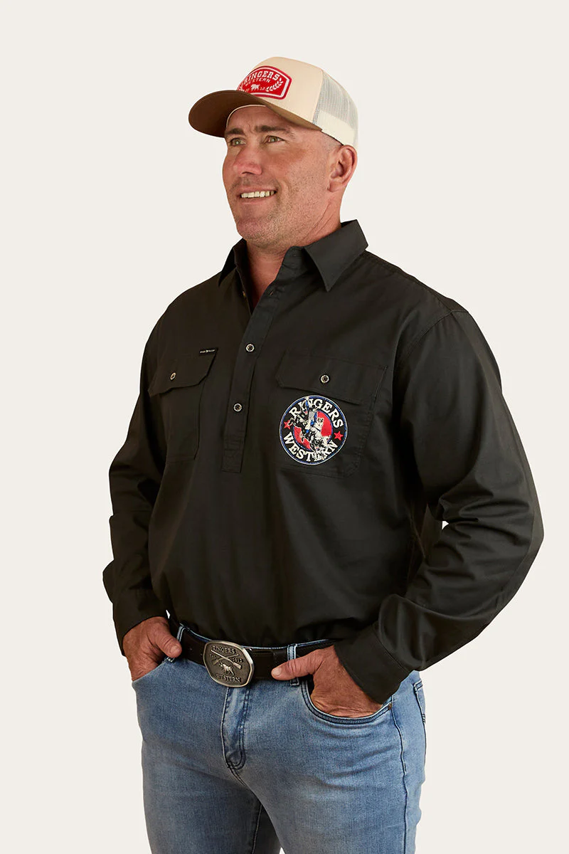 8 Seconds Mens Half Button Work Shirt - Image 4