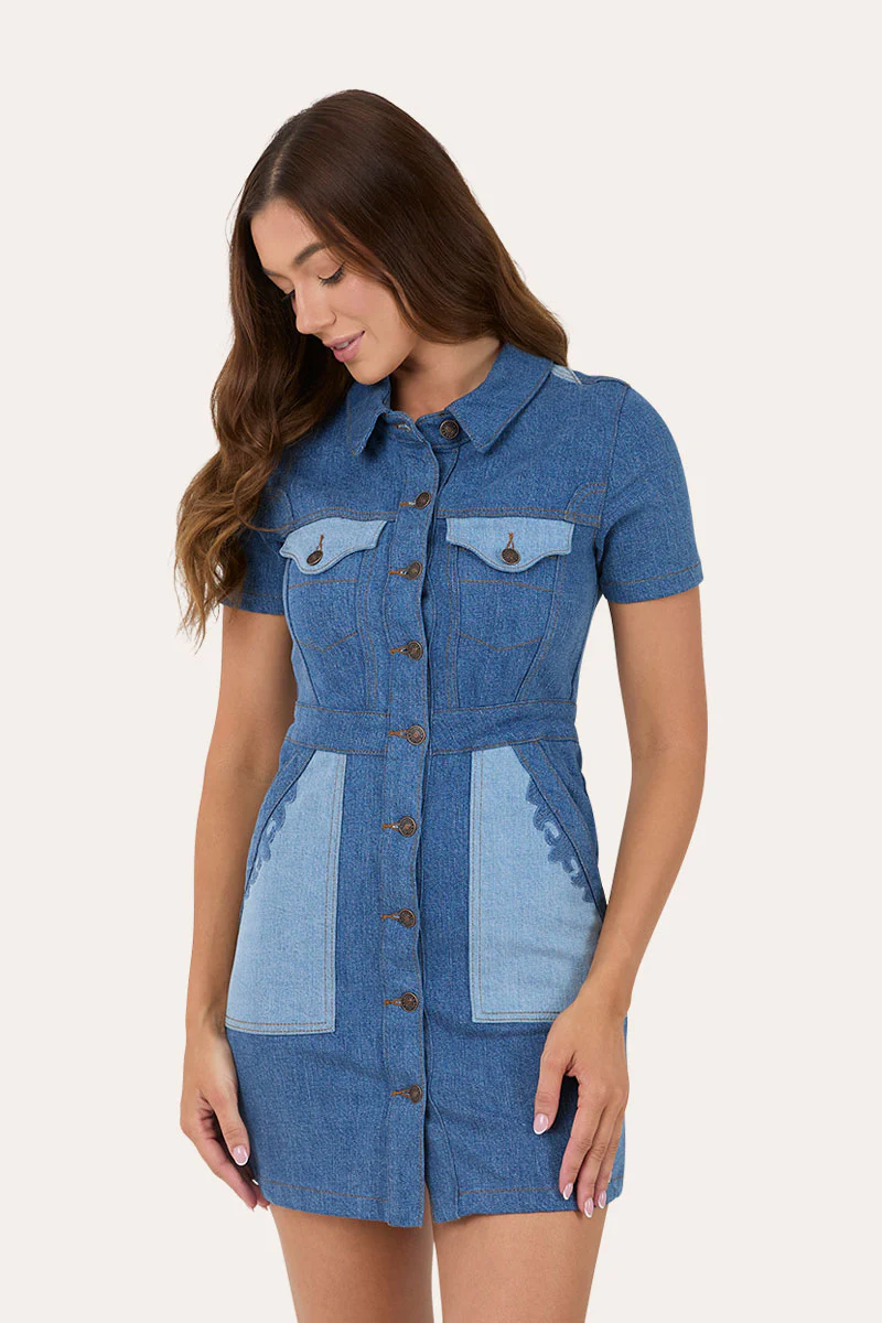 Alinta Womens Denim Mini Dress - Image 6