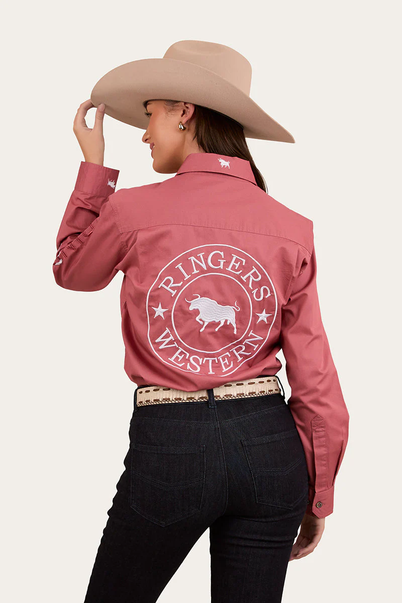 Barrel Racer Womens Full Button Work Shirt - Image 5