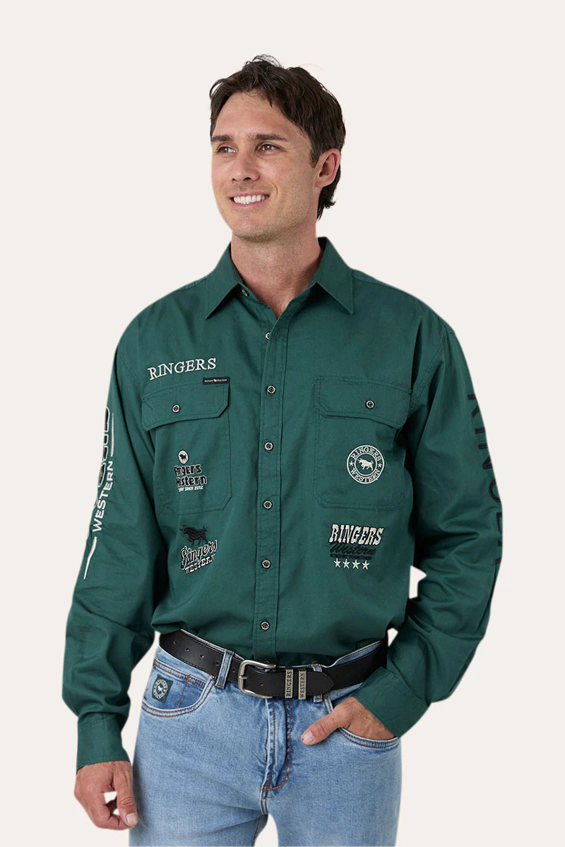 Barrelman Mens Full Button Work Shirt