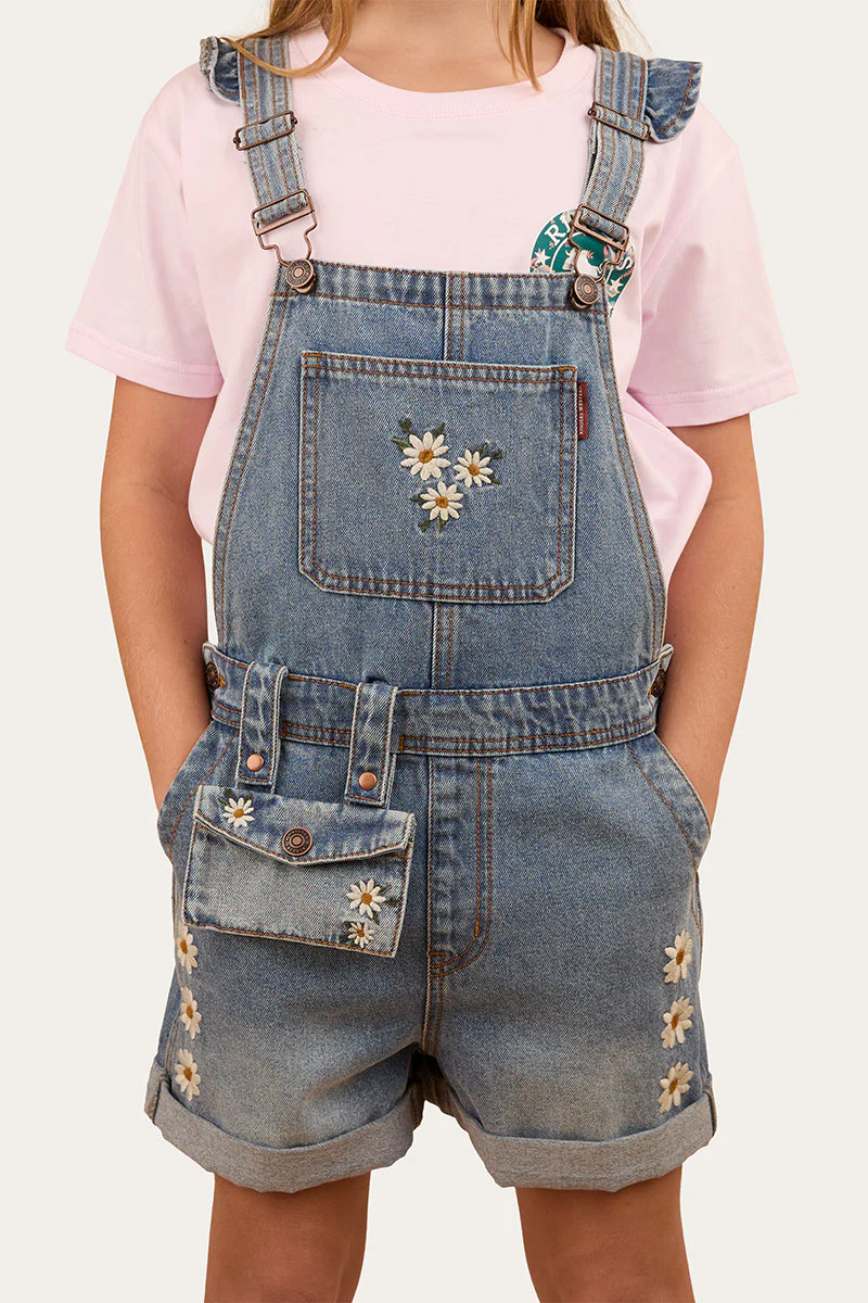 Bessie Kids Denim Short Overall - Image 3