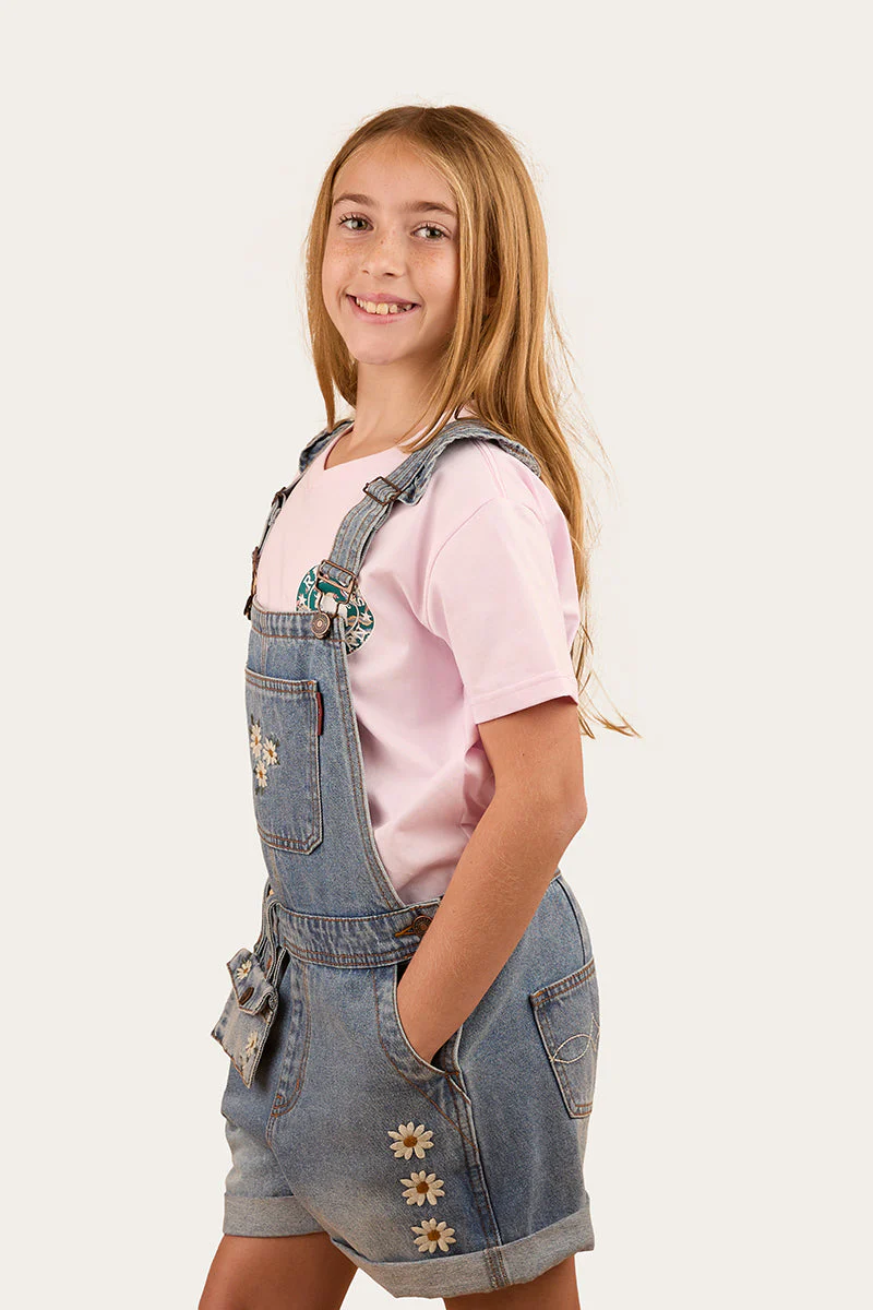 Bessie Kids Denim Short Overall - Image 4