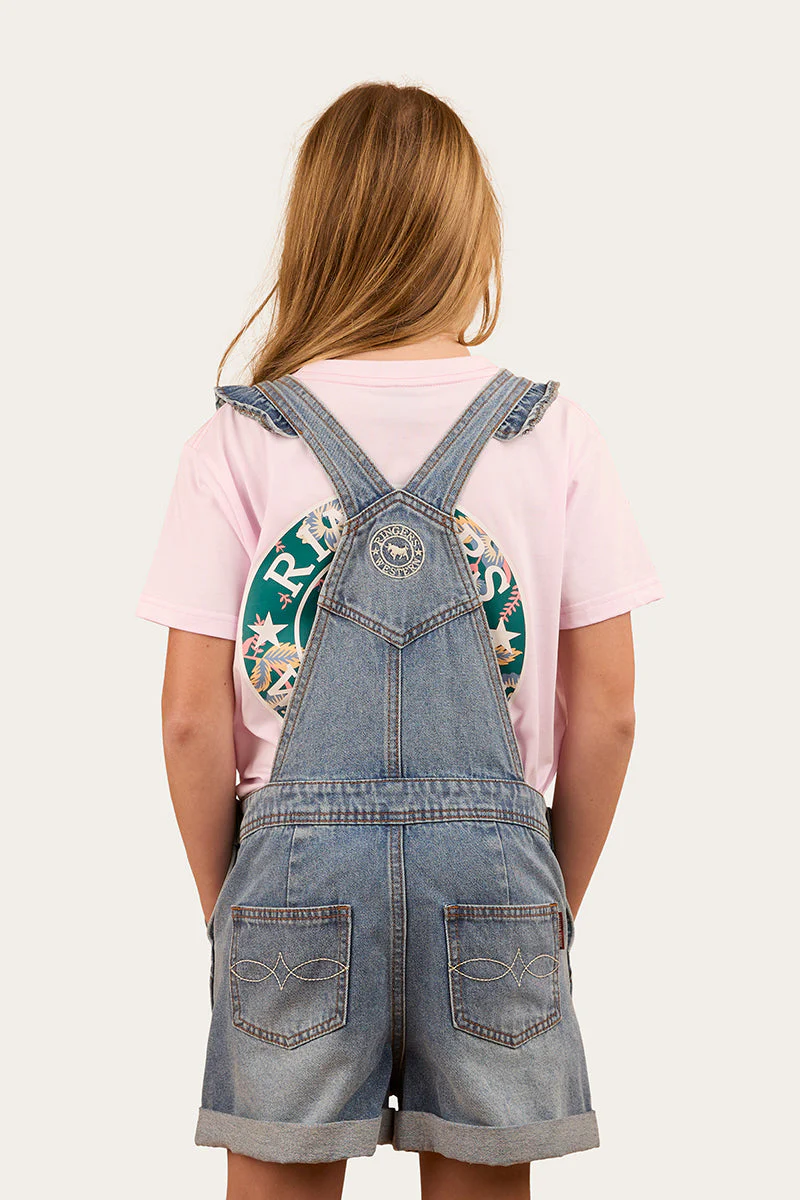 Bessie Kids Denim Short Overall - Image 5