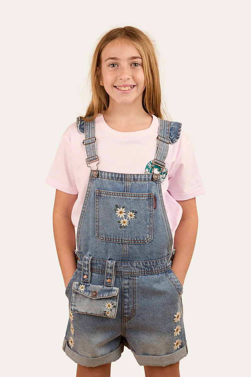 Bessie Kids Denim Short Overall - Image 6