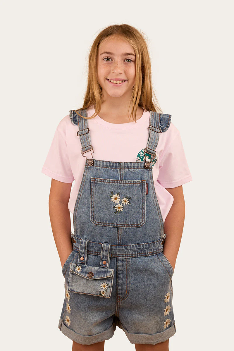Bessie Kids Denim Short Overall - Image 7