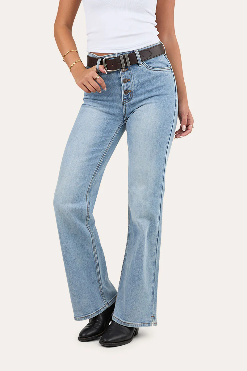 Betsy Womens High Rise Bootleg Jean - Image 10