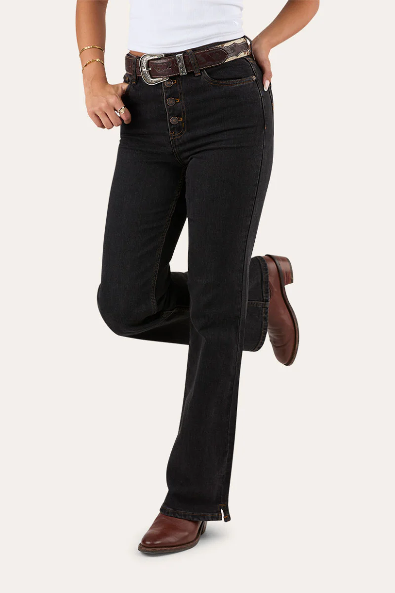 Betsy Womens High Rise Bootleg Jean - Image 5
