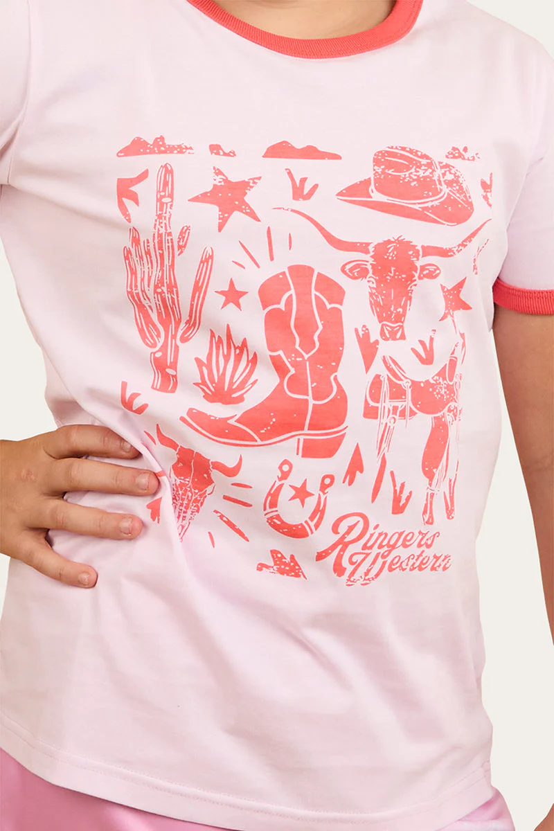 Boot Scootin Kids Ringer T-Shirt - Image 4