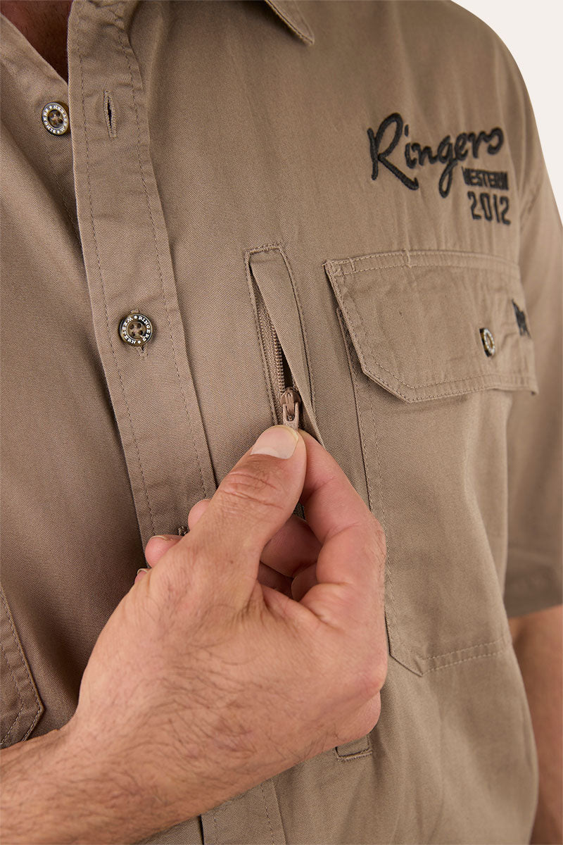 Bull Dodger Mens Full Button Short Sleeve Work Shirt - Image 11