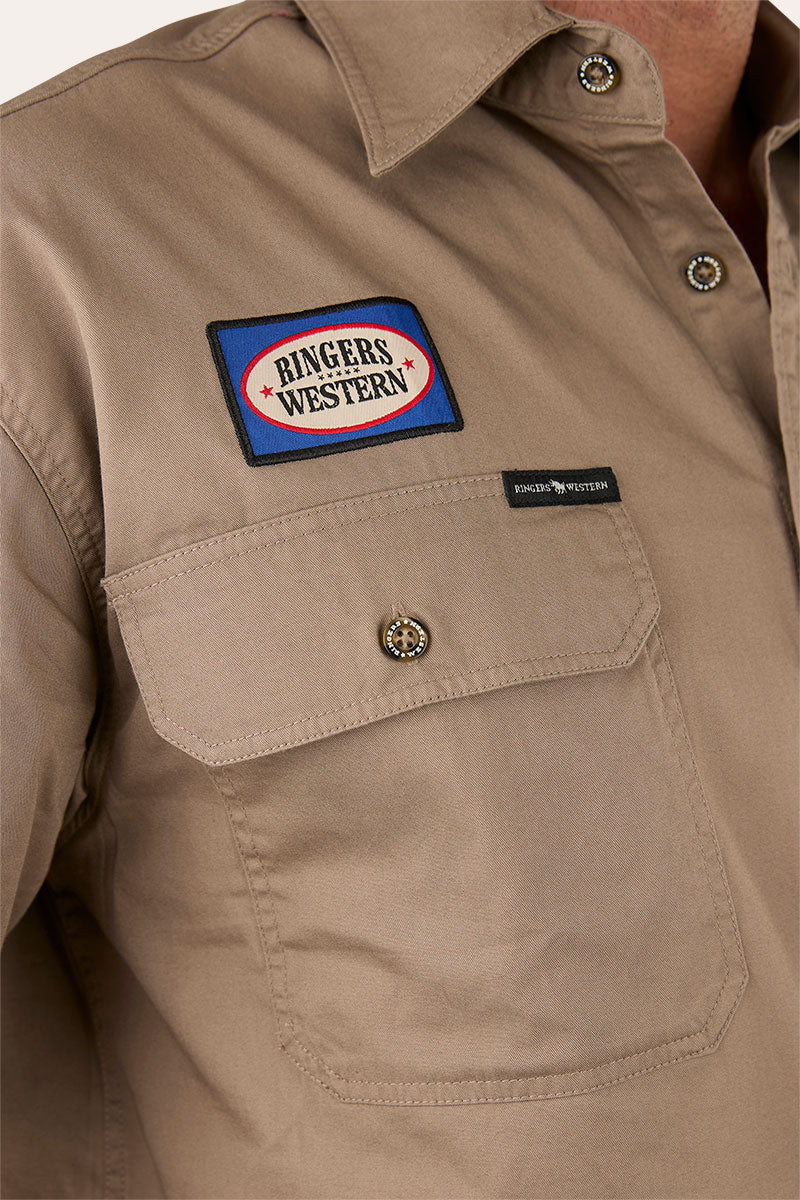 Bull Dodger Mens Full Button Short Sleeve Work Shirt - Image 12