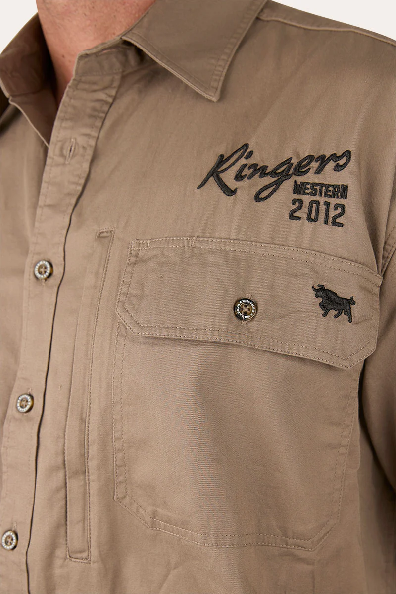 Bull Dodger Mens Full Button Short Sleeve Work Shirt - Image 13