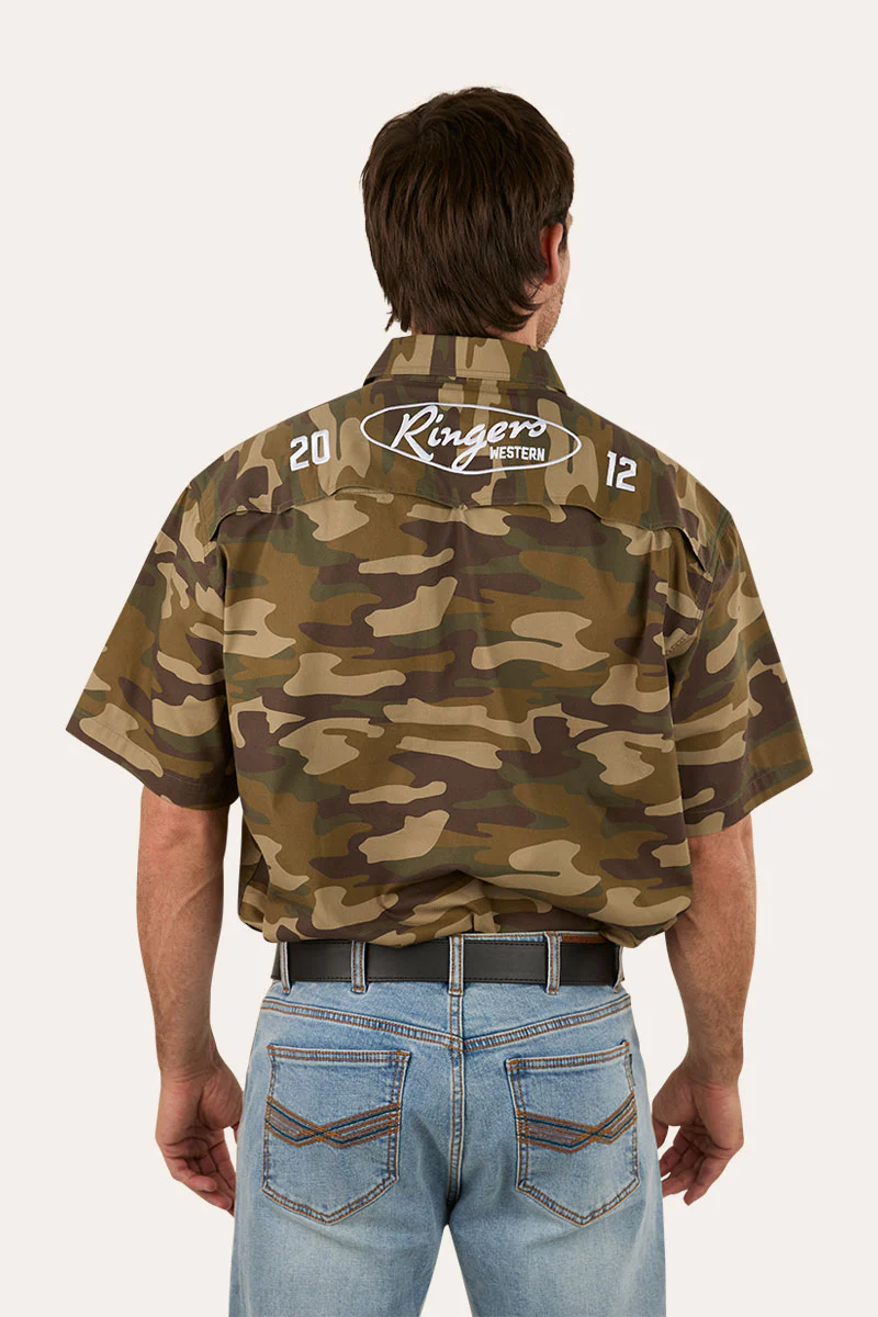 Bull Dodger Mens Full Button Short Sleeve Work Shirt - Image 2
