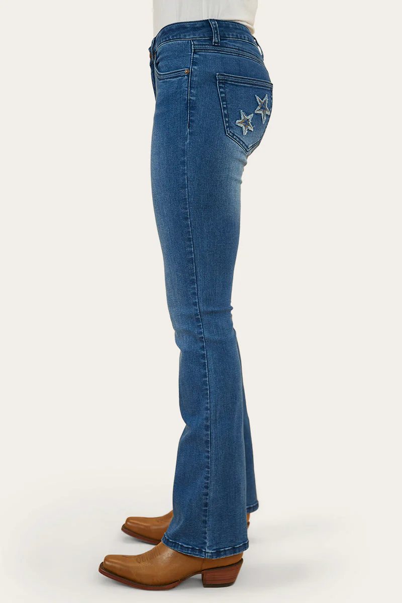 Caroline Rodeo Womens Mid Rise Bootleg Jean - Image 15
