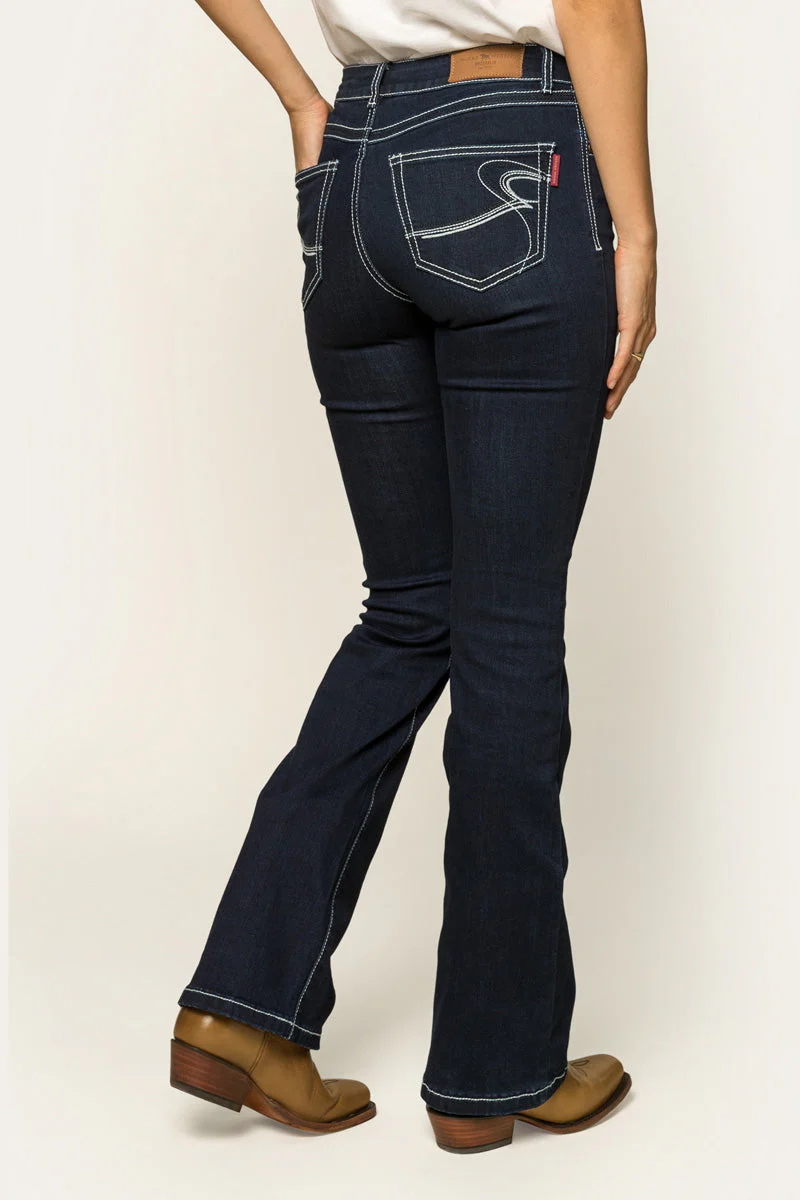 Caroline Womens Mid Rise Bootleg Jean - Image 2