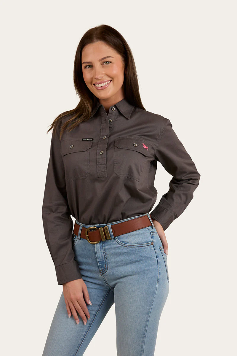 Condora Womens Half Button Work Shirt - Image 4