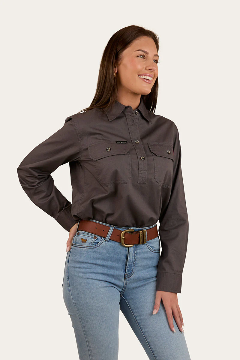 Condora Womens Half Button Work Shirt - Image 6