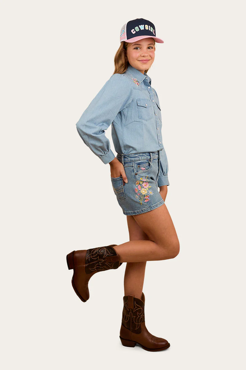 Dahlia Kids Denim Western Shirt - Image 10