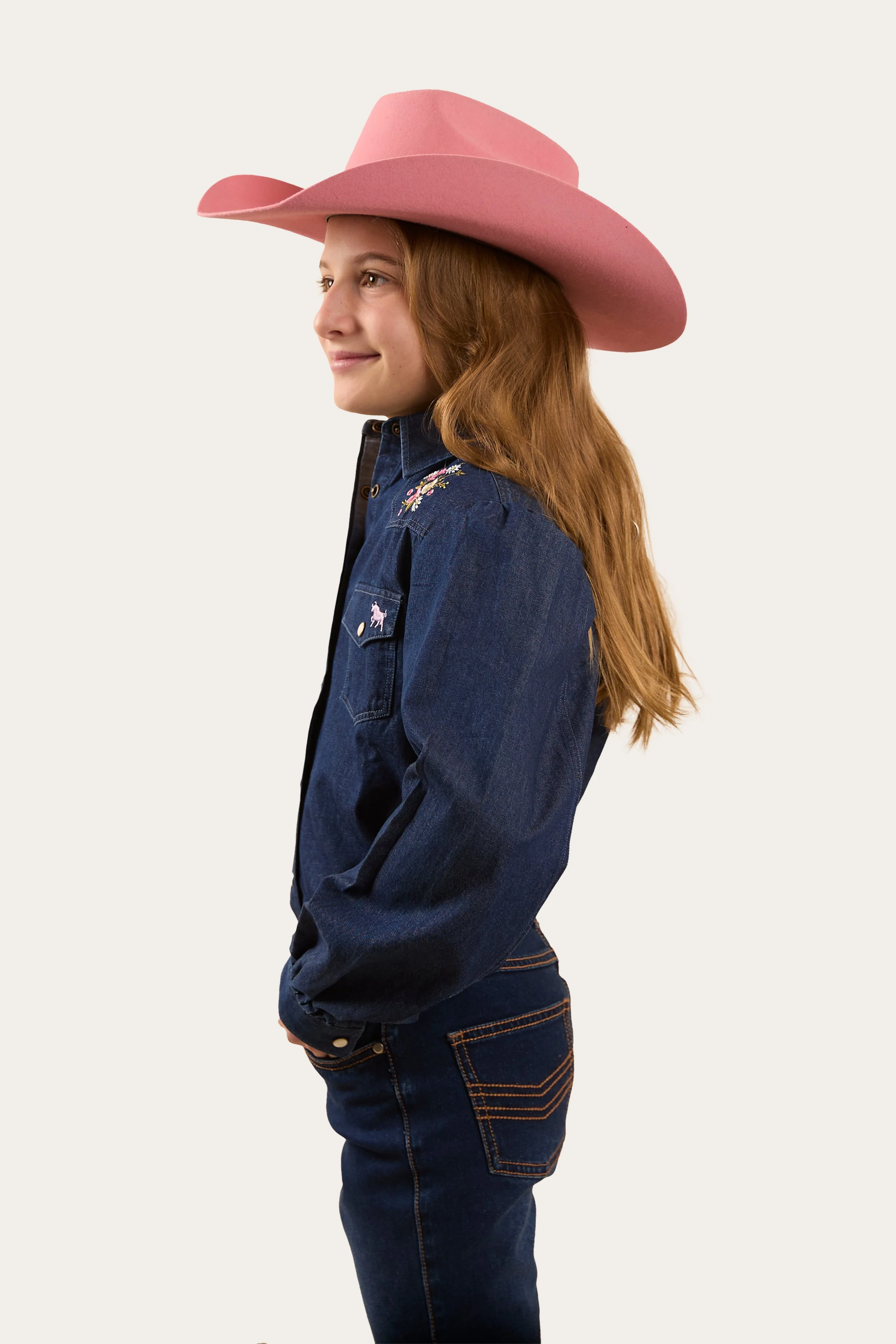 Dahlia Kids Denim Western Shirt - Image 3