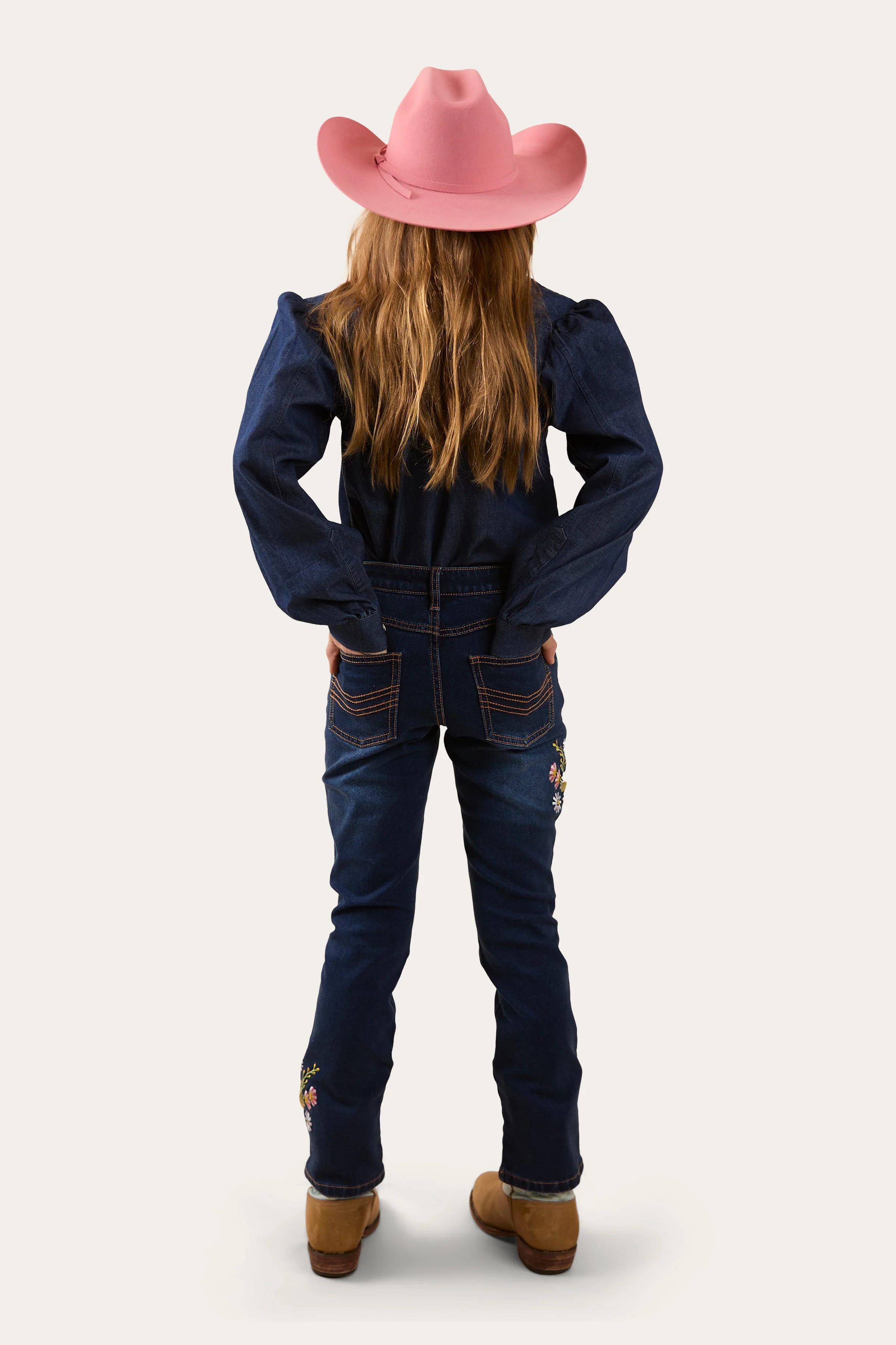Dahlia Kids Denim Western Shirt - Image 4