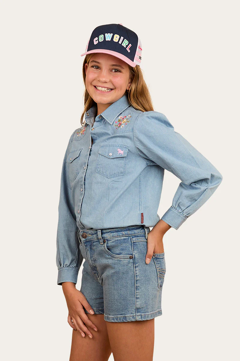 Dahlia Kids Denim Western Shirt - Image 8