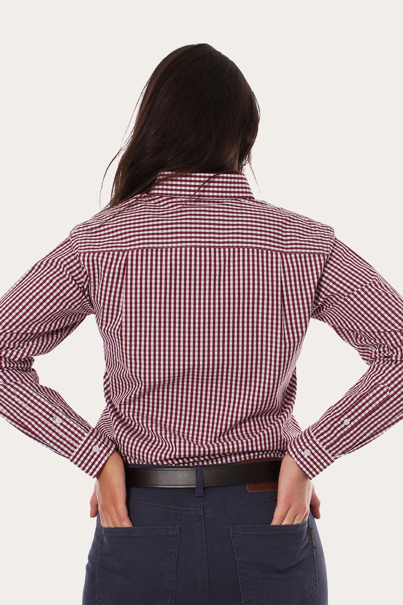 Davidson Womens Gingham Check Dress Shirt - Image 3