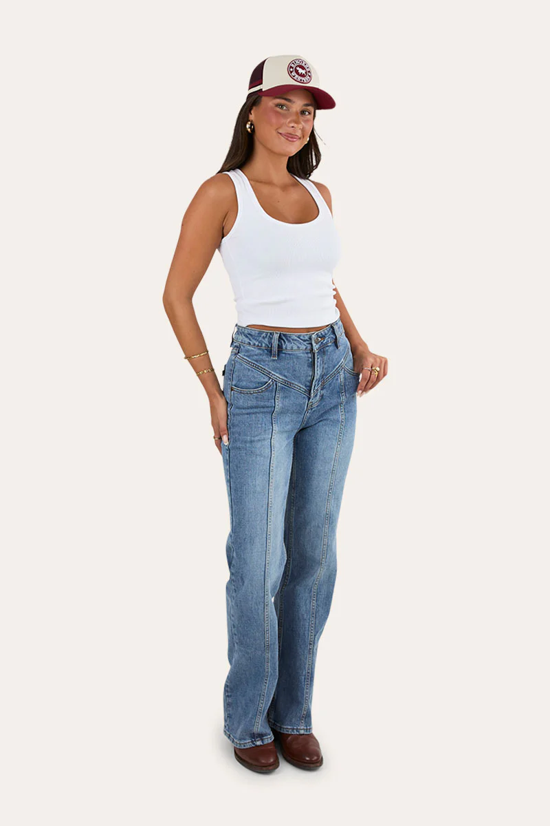 Edith Womens High Rise Bootleg Jean - Image 10