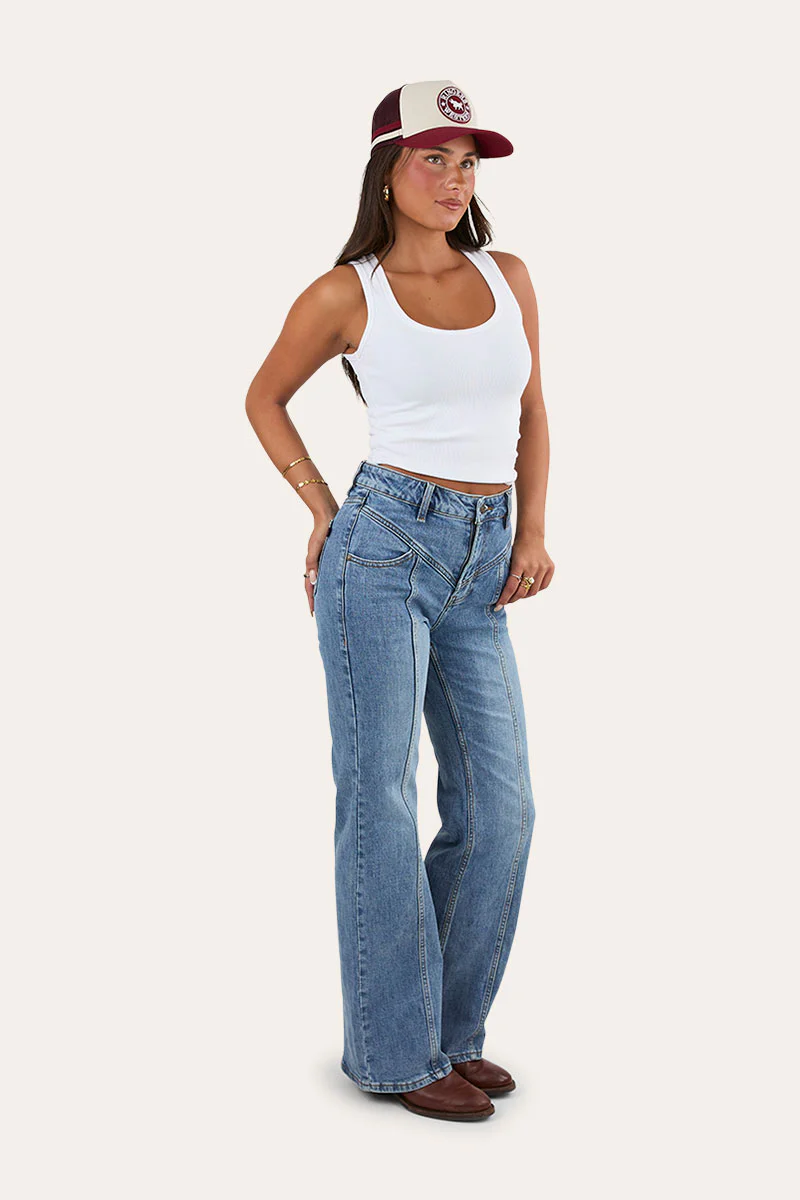 Edith Womens High Rise Bootleg Jean - Image 14