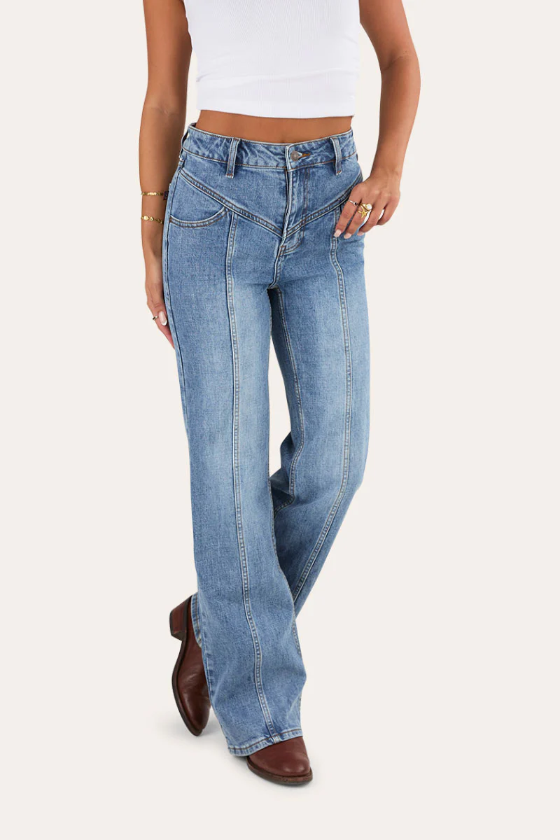 Edith Womens High Rise Bootleg Jean - Image 16