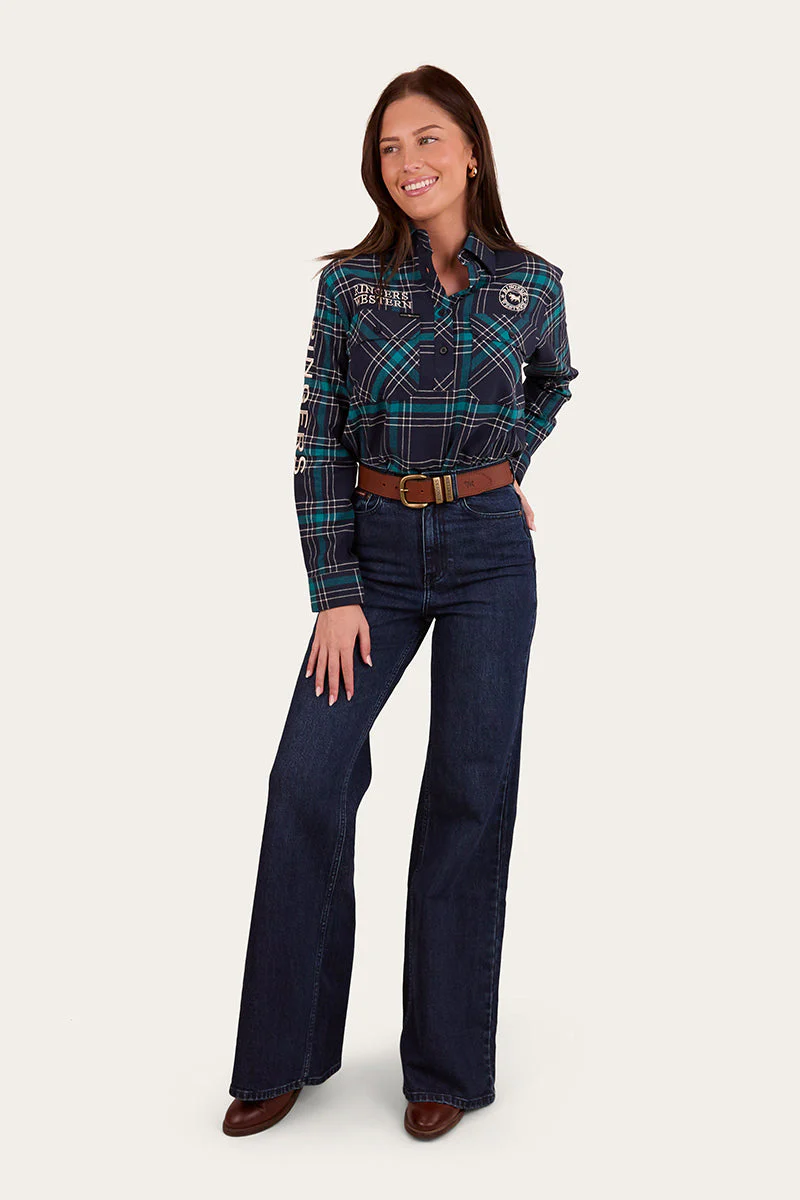Fingal Womens Half Button Flannel - Image 8