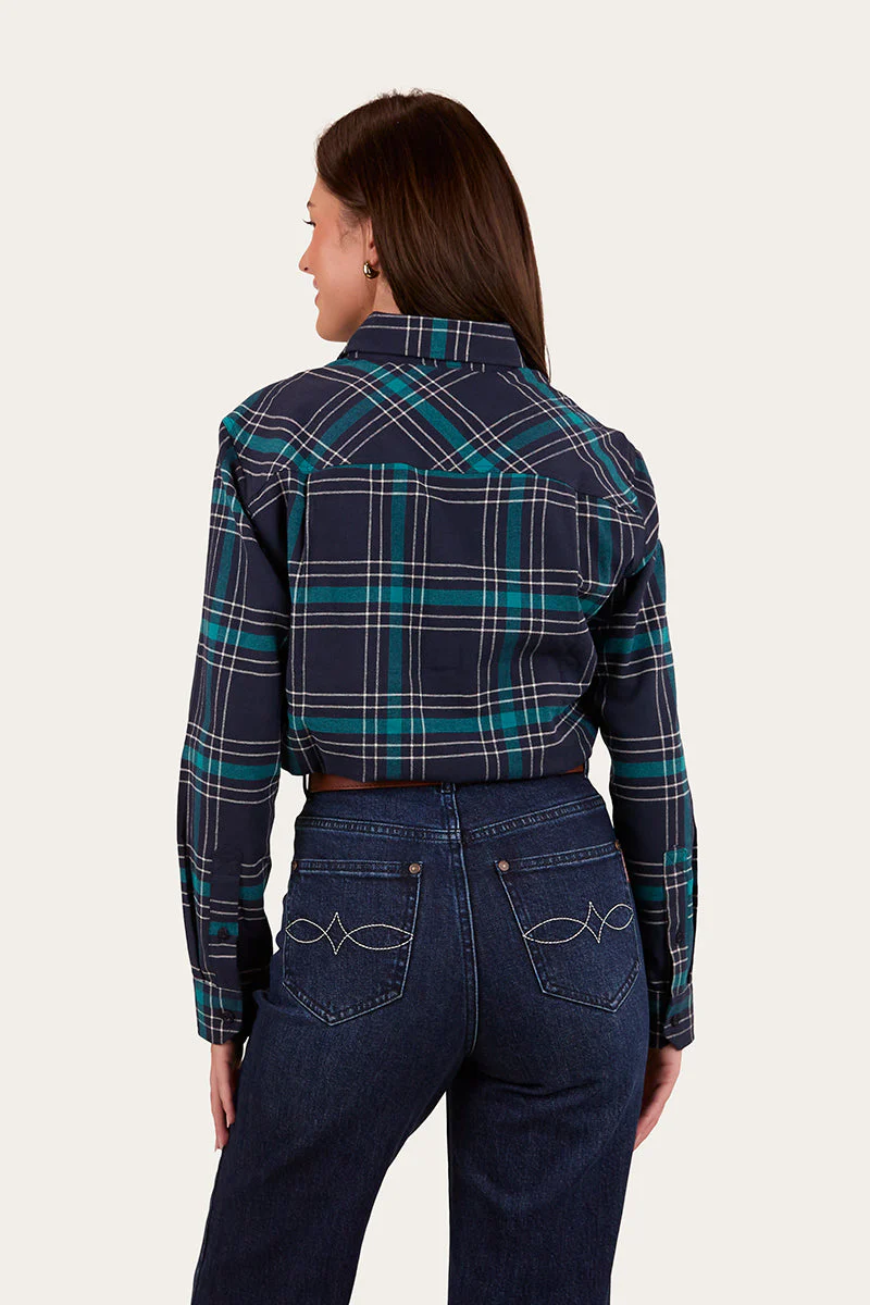 Fingal Womens Half Button Flannel - Image 9