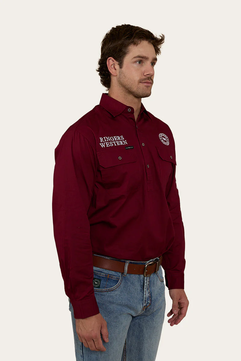 Hawkeye Mens Half Button Work Shirt - Image 10