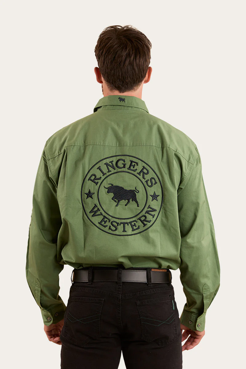 Hawkeye Mens Half Button Work Shirt - Image 13