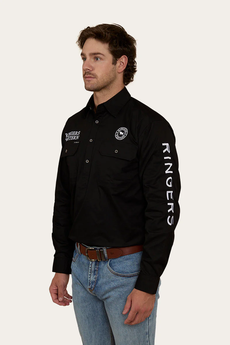 Hawkeye Mens Half Button Work Shirt - Image 4
