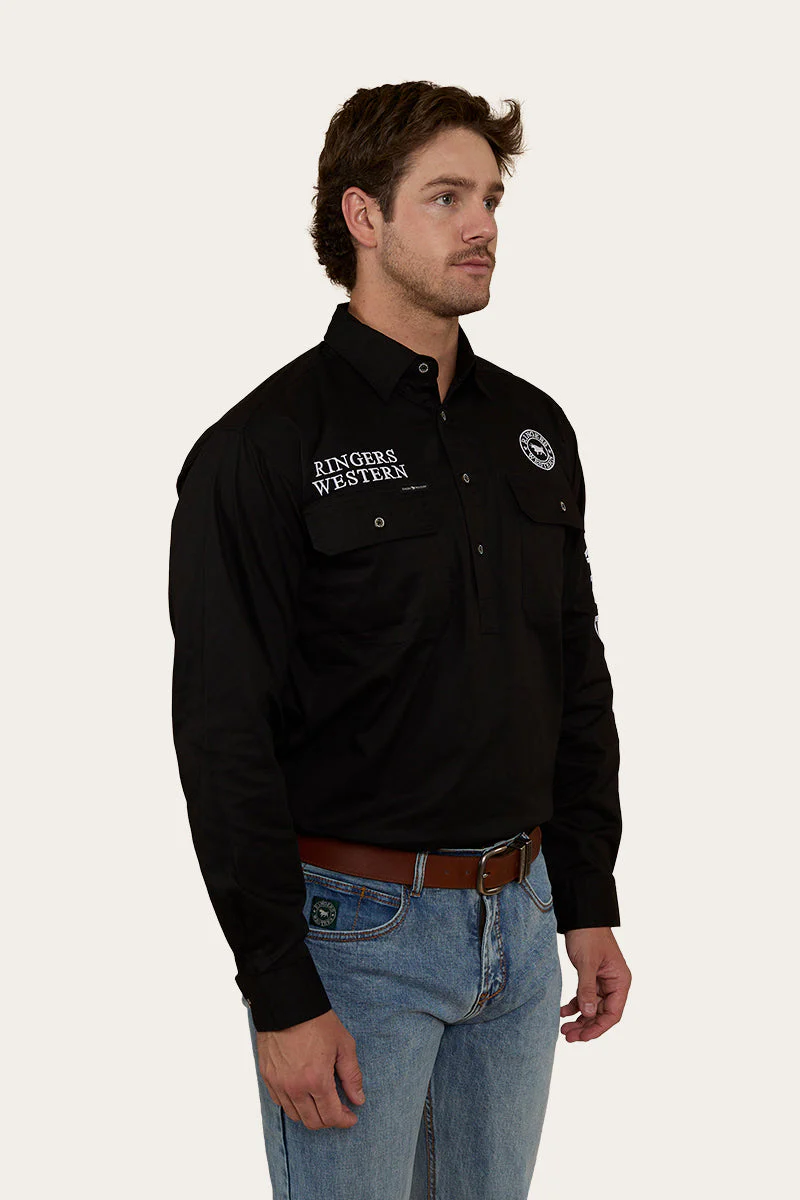Hawkeye Mens Half Button Work Shirt - Image 5