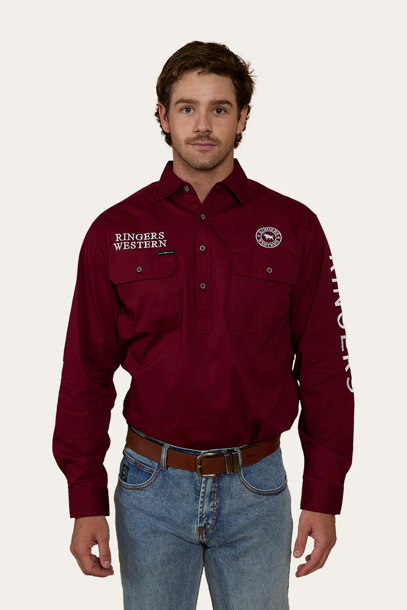 Hawkeye Mens Half Button Work Shirt - Image 6