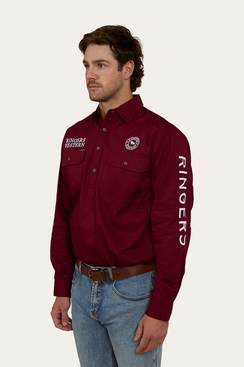 Hawkeye Mens Half Button Work Shirt - Image 8