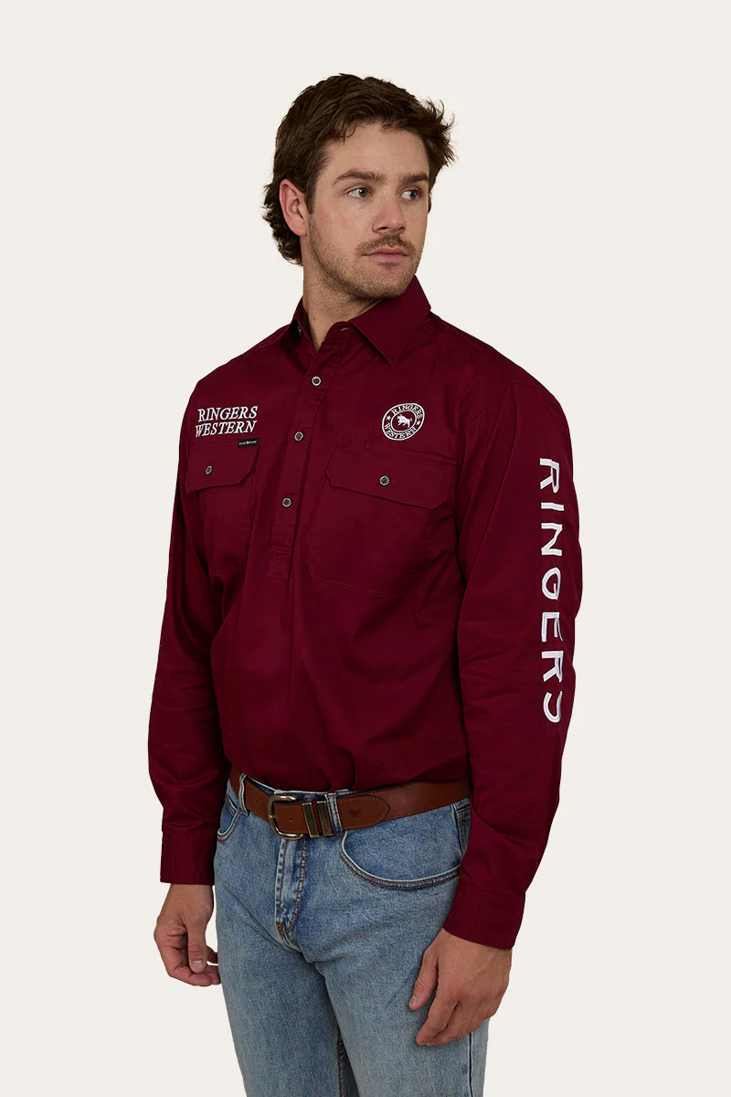 Hawkeye Mens Half Button Work Shirt - Image 9