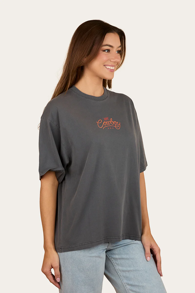 Hey Cowboy Womens Oversized T-Shirt - Image 2