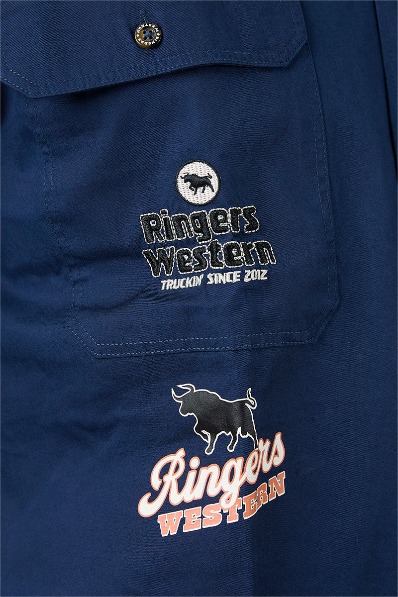 Hung Up Mens Full Button Work Shirt - Image 3