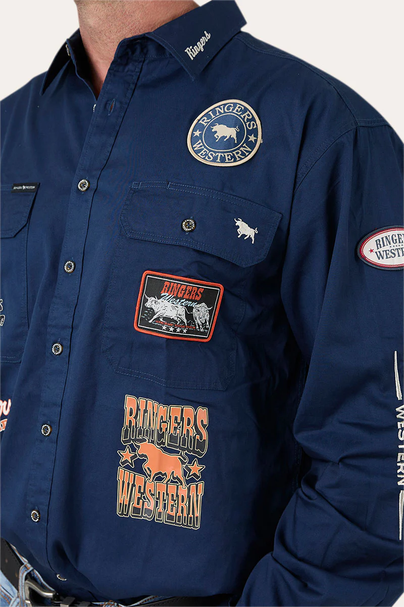 Hung Up Mens Full Button Work Shirt - Image 6
