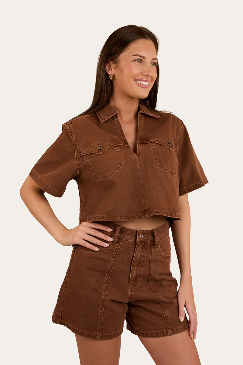 Iris Womens Denim Top - Image 3