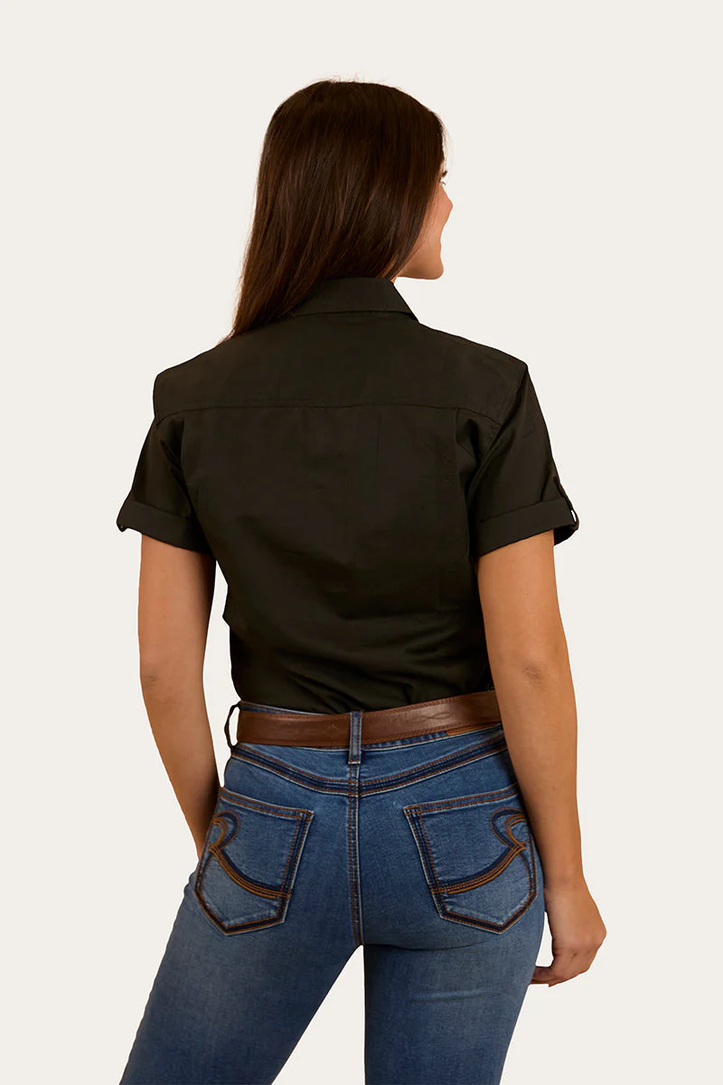 Jules Womens Half Button Short Sleeve Work Shirt - Image 19