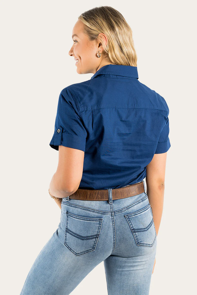 Jules Womens Half Button Short Sleeve Work Shirt - Image 38