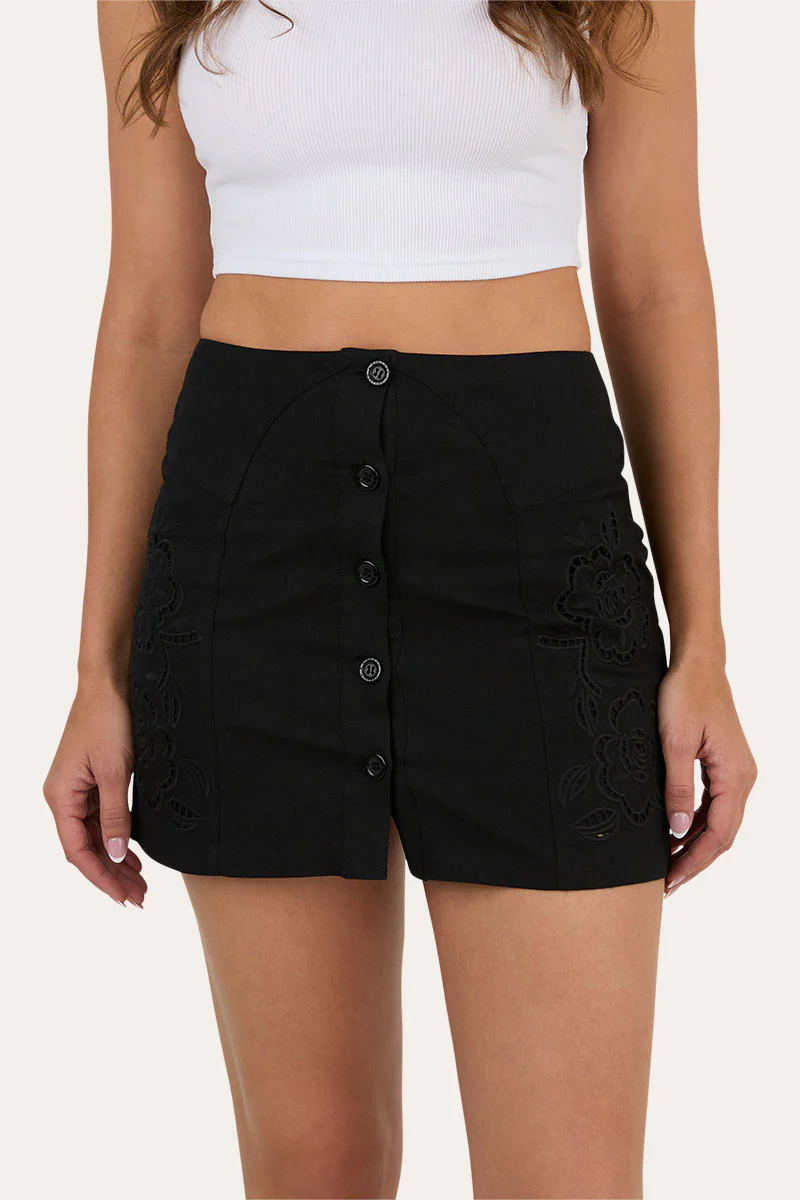 Jynette Womens Button Down Mini Skirt