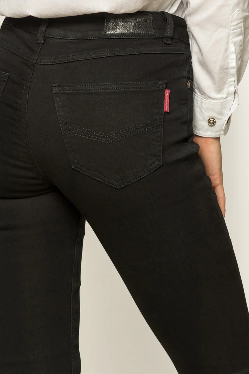 Katherine Womens Mid Rise Bootleg Jeans - Image 4