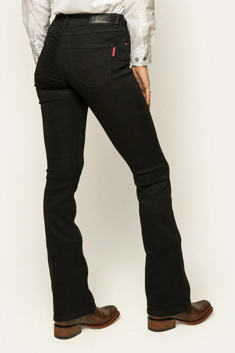 Katherine Womens Mid Rise Bootleg Jeans - Image 6