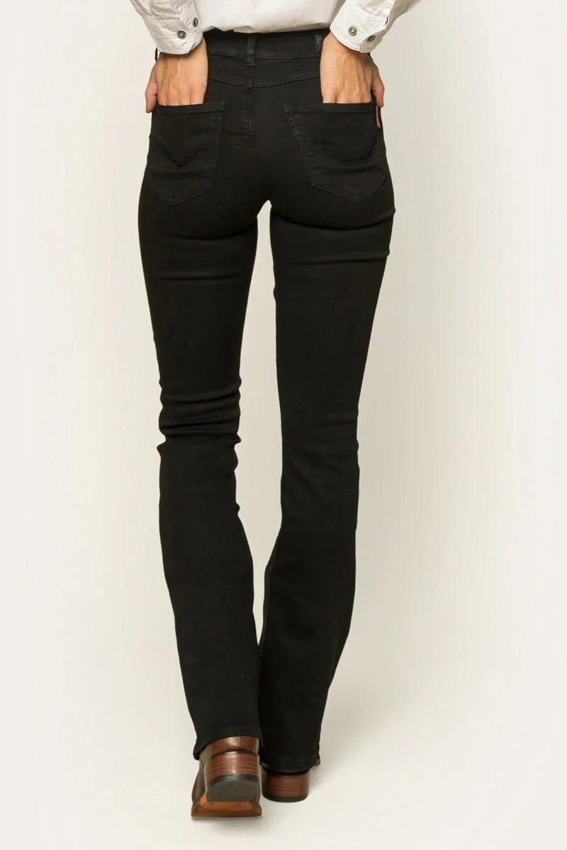 Katherine Womens Mid Rise Bootleg Jeans - Image 7