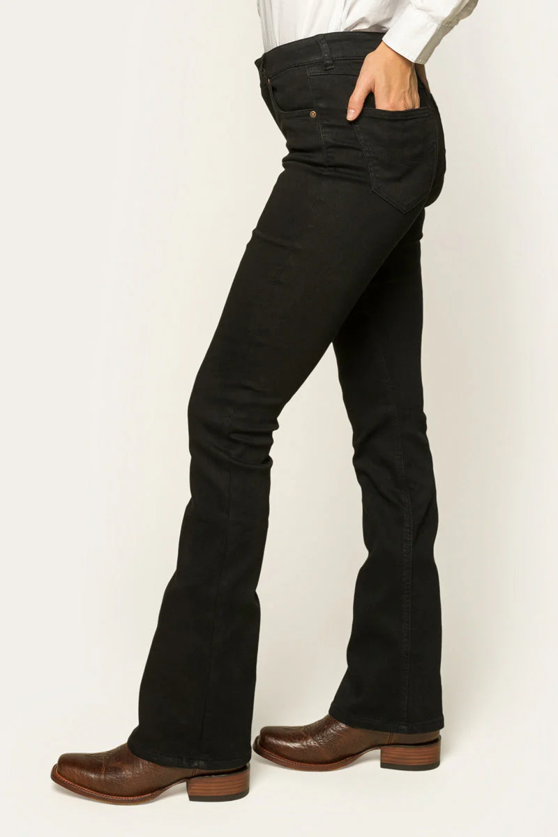 Katherine Womens Mid Rise Bootleg Jeans - Image 8