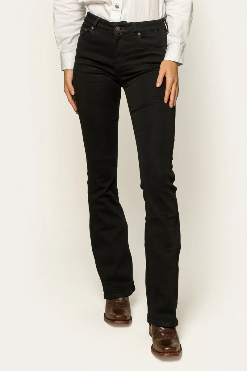 Katherine Womens Mid Rise Bootleg Jeans - Image 9