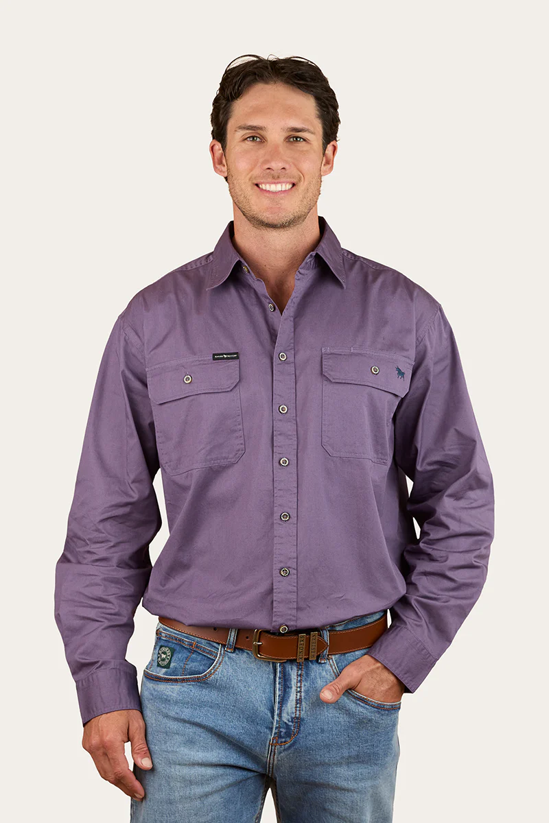 King River Mens Full Button Work Shirt - Image 53